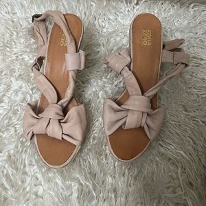 Zona zero platform shoes cream color size 38